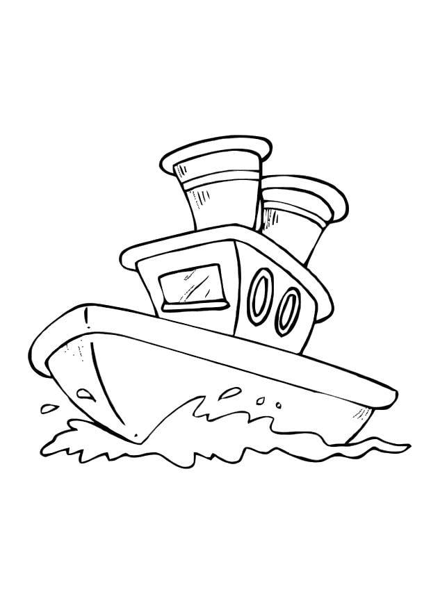 Coloring page boat