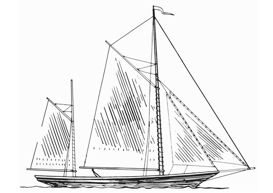 Coloring page boat