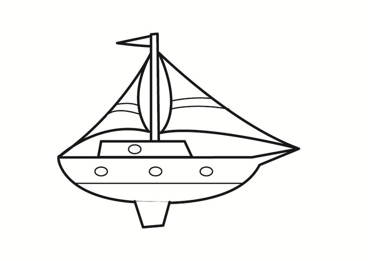 Coloring page boat