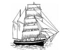 Coloring page boat