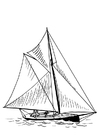 Coloring page boat