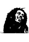 Coloring pages Bob Marley