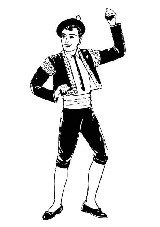bolero dancer with castagnettes