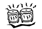 Coloring page bongos 2