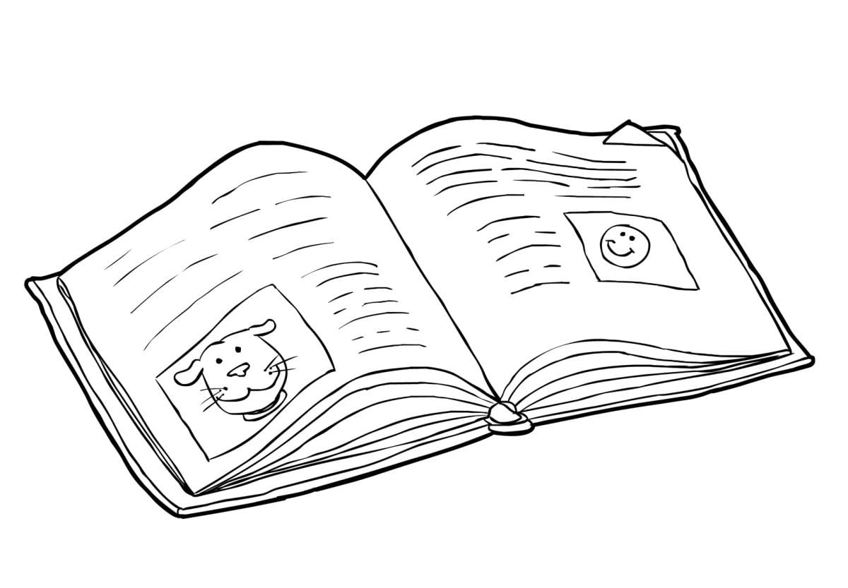 Coloring page Book - Read