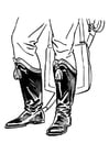 Coloring page boots