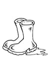 Coloring page boots