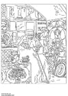 Coloring page Boris Kustodiev