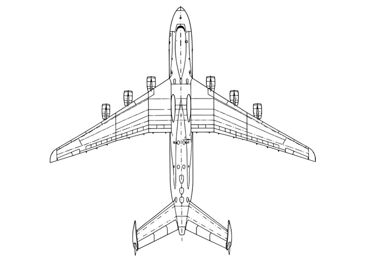 Coloring page bottom of aeroplane