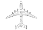 Coloring page bottom of aeroplane