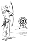 coloring-page bow and arrow