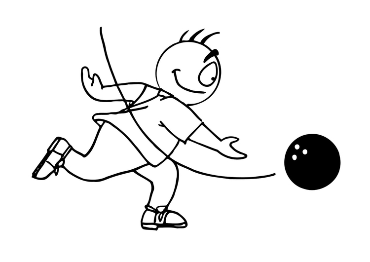 Coloring page bowling