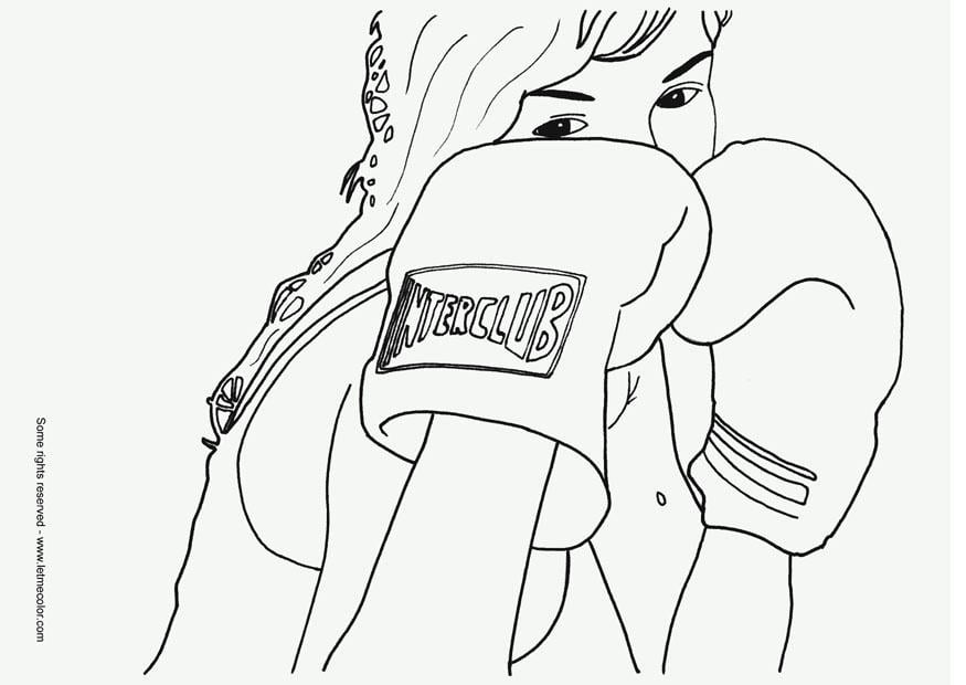 Coloring page boxing