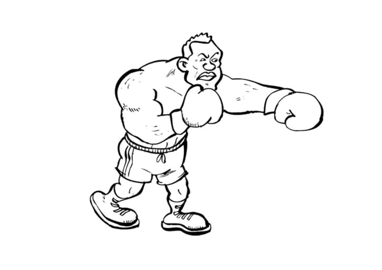 Coloring page boxing