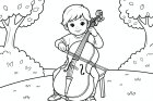 boy plays cello