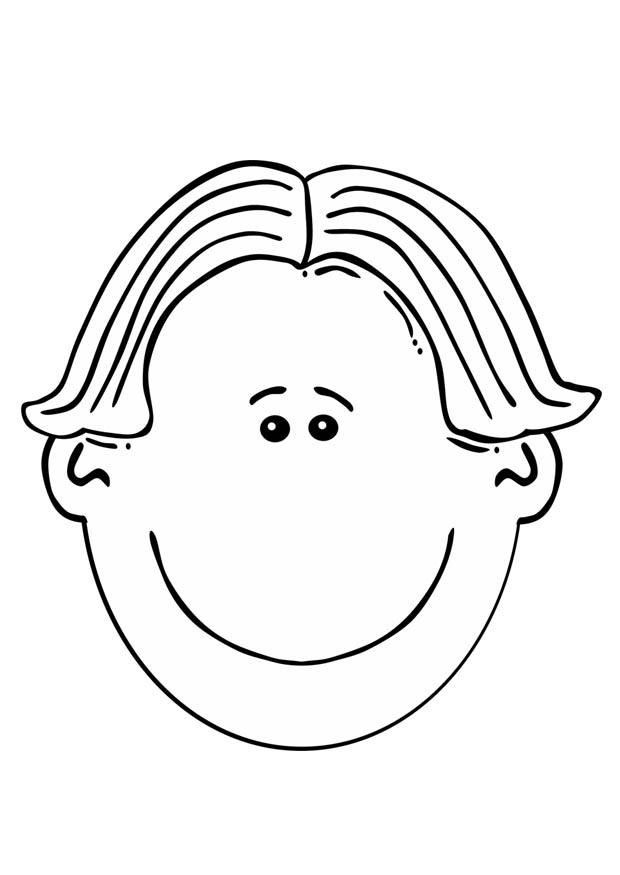 Coloring Page boy's face - free printable coloring pages - Img 17071