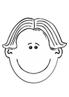 Coloring pages boy's face