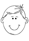 Coloring pages boy's face