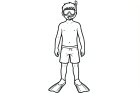 boy with snorkel