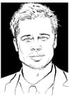 Coloring pages Brad Pitt