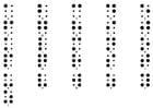 Coloring pages braille alphabet