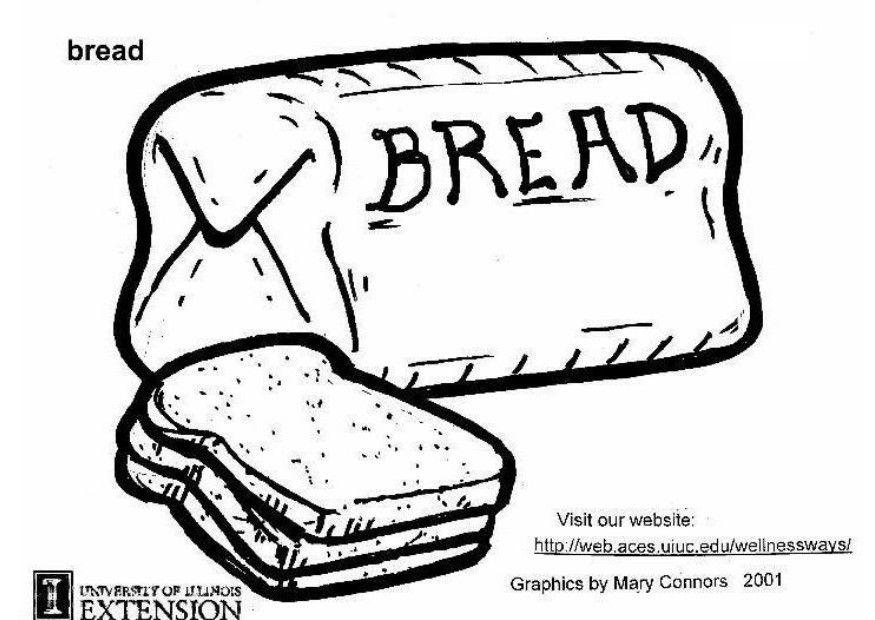 Coloring page bread