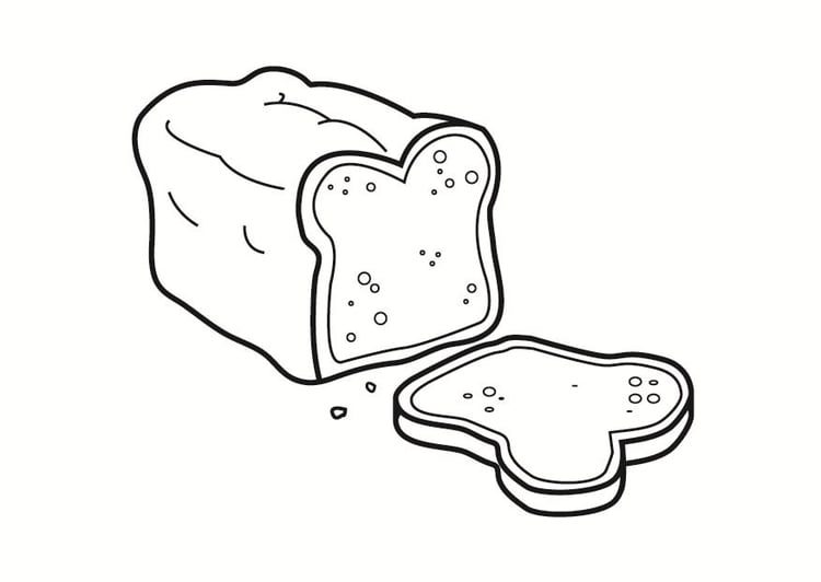 Coloring page bread