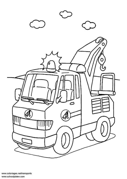Coloring page breakdown lorry