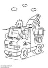 Coloring page breakdown lorry