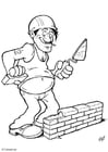 Coloring pages bricklayer