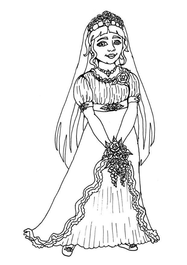 Coloring page bride