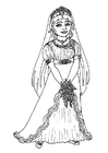 Coloring pages bride