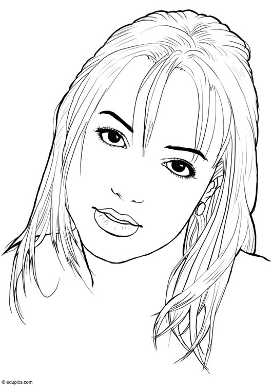 Coloring page Britney Spears