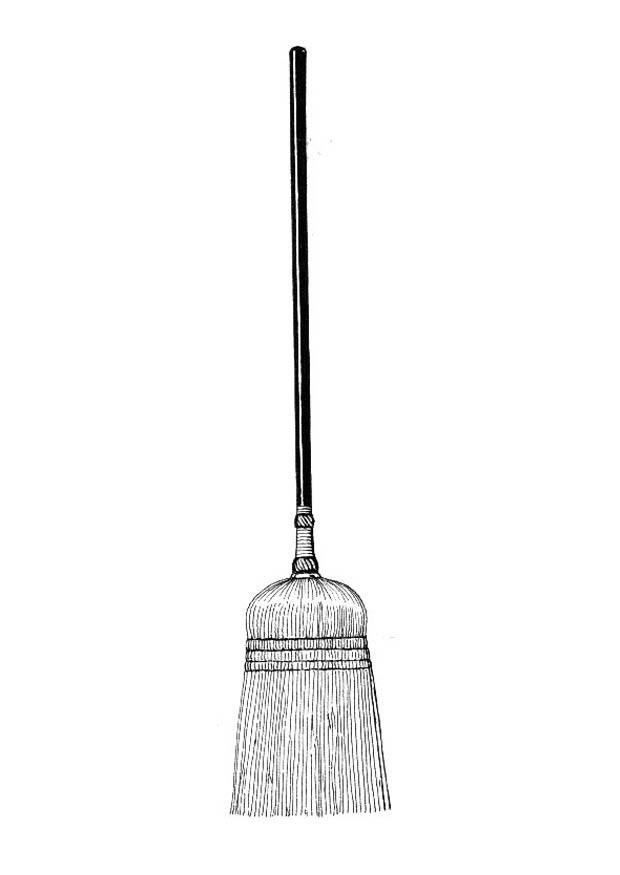 Coloring page broom