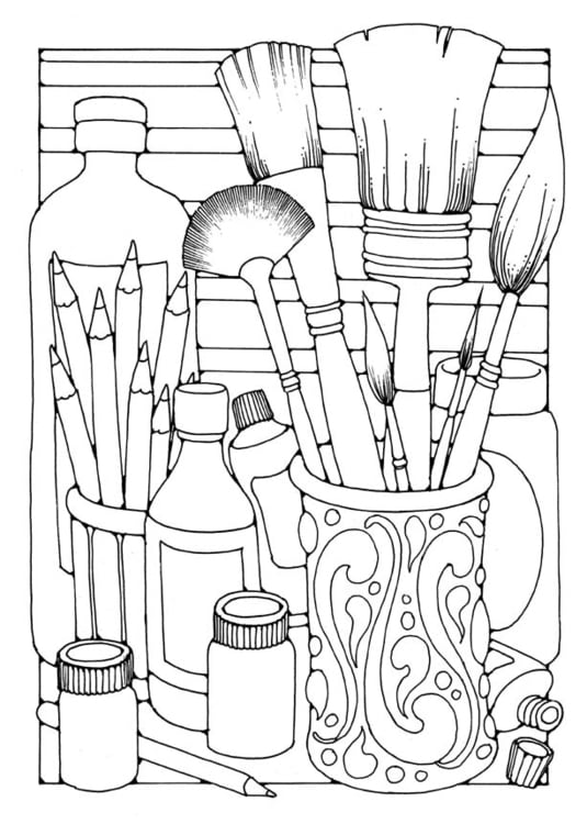 Coloring page brushes