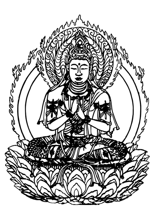 Coloring page Buddha