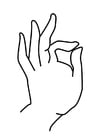 Coloring page Buddha hand