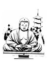 Coloring pages Buddha
