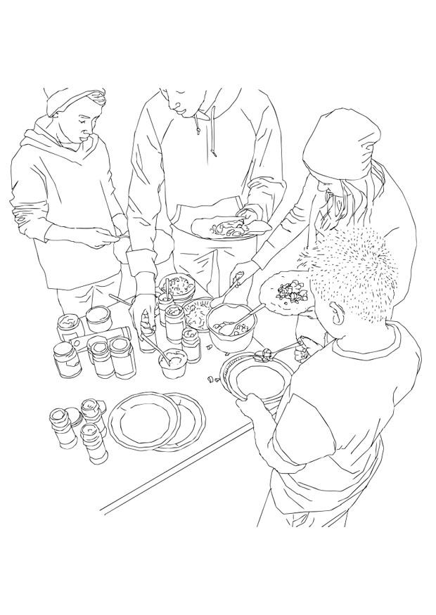 Coloring page buffet