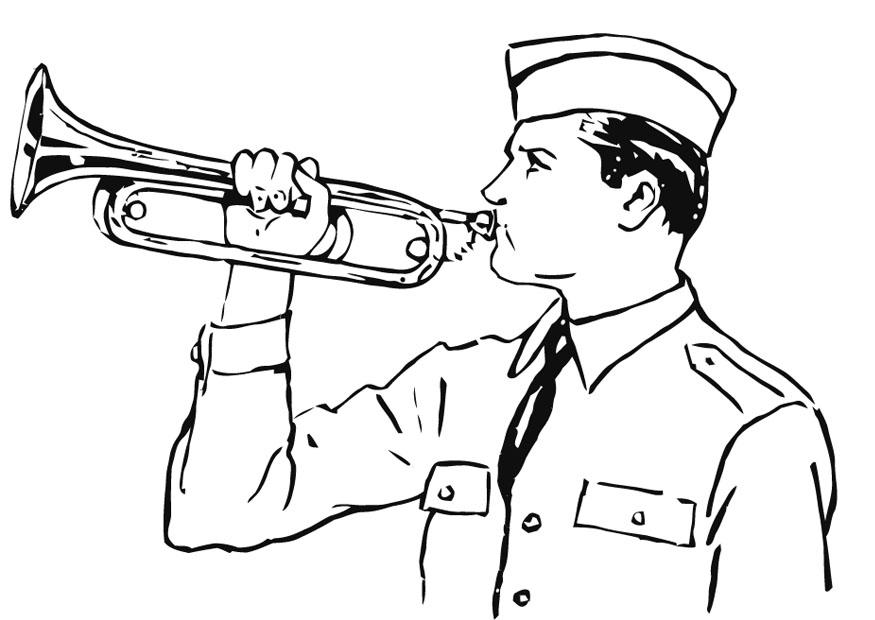Coloring page bugle