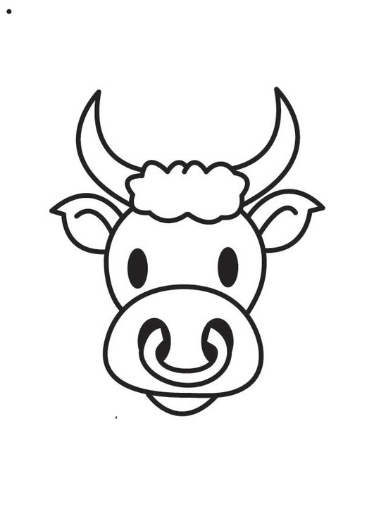 Coloring page Bull's Head