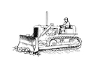 Coloring page bulldozer