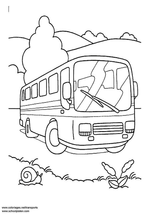 Coloring page bus