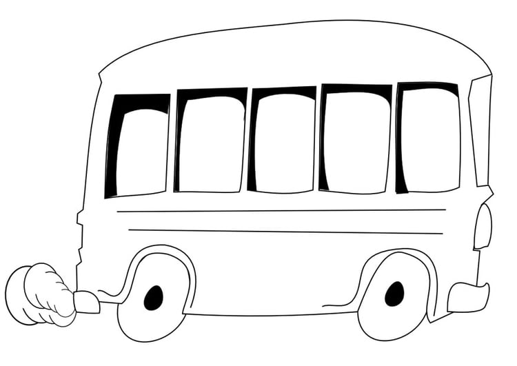 Coloring page bus