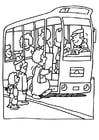 Coloring pages bus