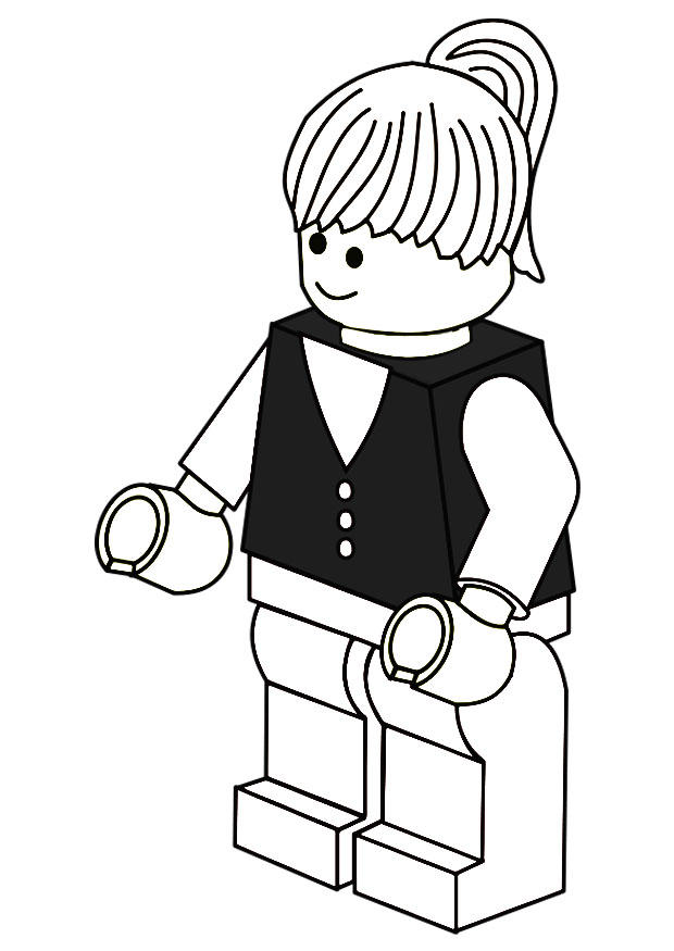 Coloring page business woman