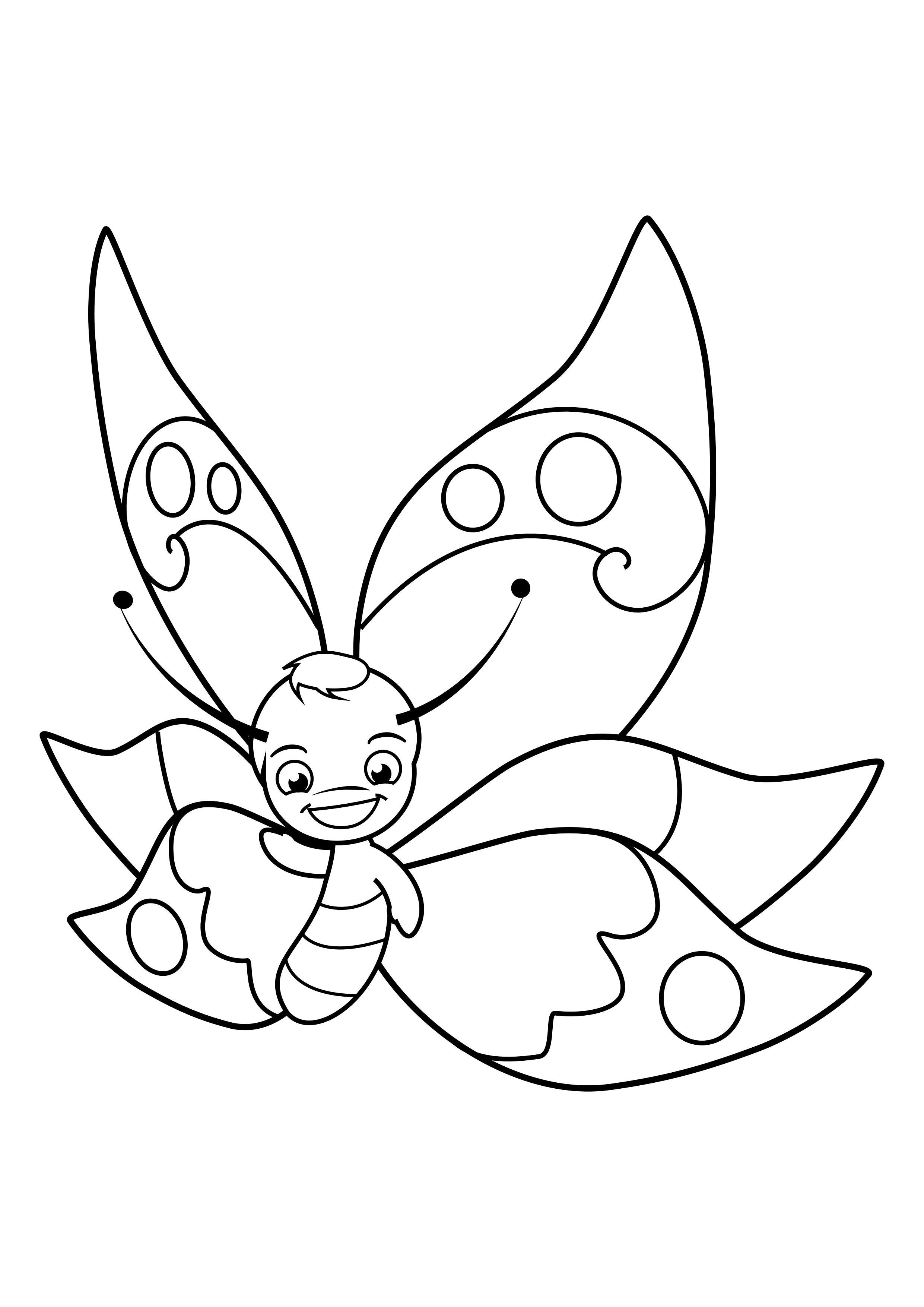 Coloring page butterfly boy