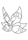 Coloring pages butterfly boy