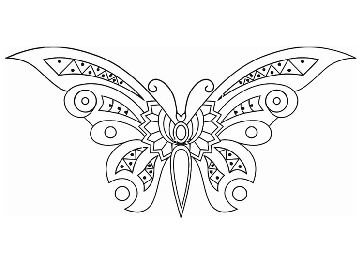 Coloring page butterfly