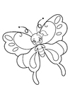 Coloring page butterfly girl